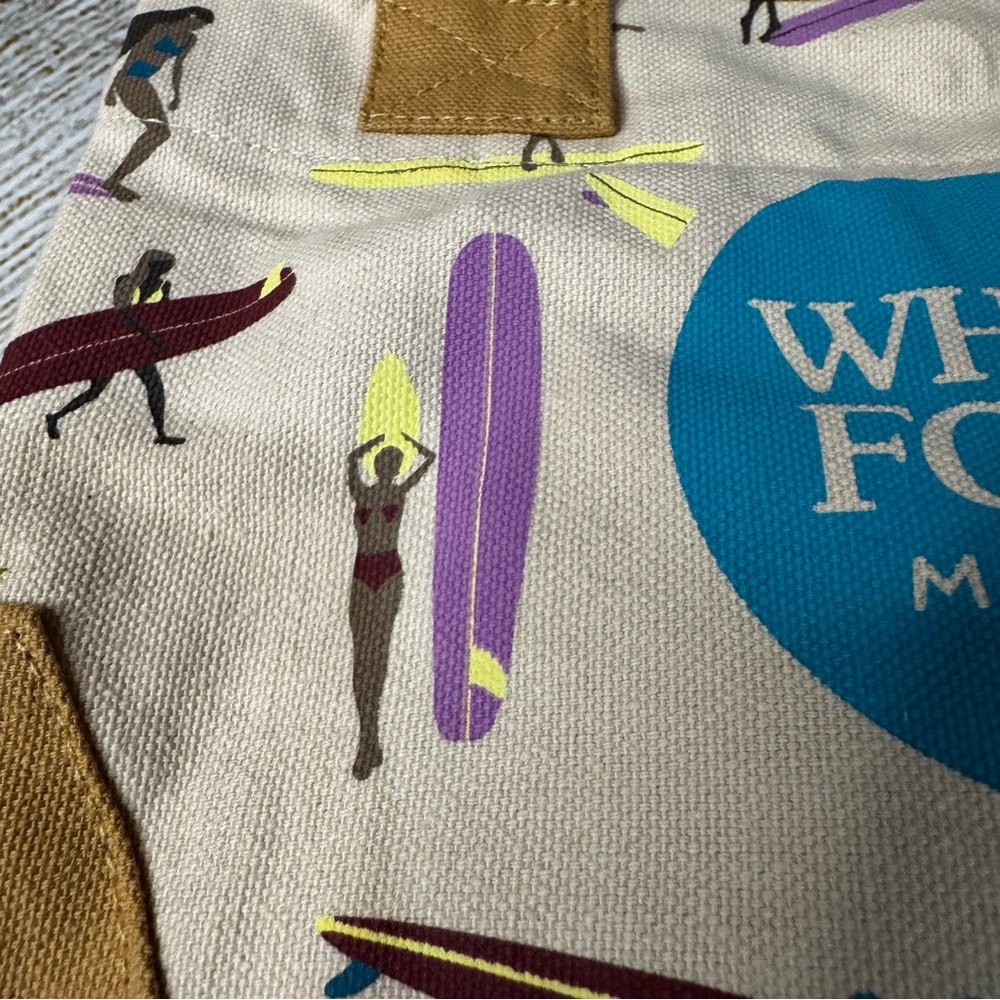 NWT Whole Foods Hawaii x Tag Aloha Mini Tote 100% Cotton Surfer Girl Tote - Picture 3 of 16